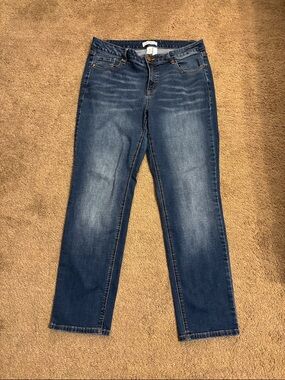 Lane Bryant Straight Leg Dark Blue Stretch Jeans